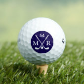 Golfer Ball Blue and White Logo Age and Initials (Insitu T-Shirt)