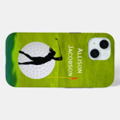 Golfer, Ball, Grün, Silhouette Case-Mate iPhone Hülle (Rückseite (Horizontal))
