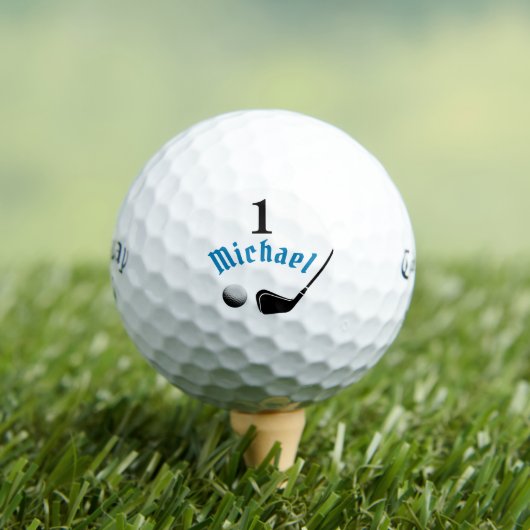 Golfer Ball mit Name und Nummer Eins (Insitu T-Shirt)
