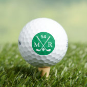 Golfer Balls Grünes Logo Alter und Initialen Golfball (Insitu T-Shirt)