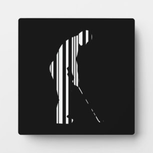 GOLFER BAR CODE Golf Golfen Sportmuster Design Fotoplatte