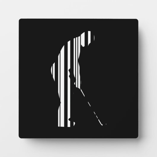 GOLFER BAR CODE Golf Golfen Sportmuster Design Fotoplatte (Vorderseite)