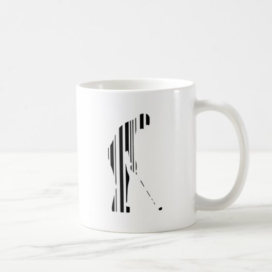 GOLFER BAR CODE Golf Golfsport Design Kaffeetasse (Rechts)