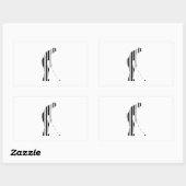 GOLFER BAR CODE Golf Golfsport Design Rechteckiger Aufkleber (Blatt)