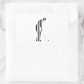 GOLFER BAR CODE Golf Golfsport Design Rechteckiger Aufkleber (Tasche)