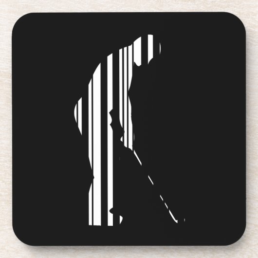 GOLFER BAR CODE Golf Golfsport Design Untersetzer (Vorderseite)