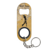 *~* Golfer Barkeeper Rough Gold und Tan Textured Mini Flaschenöffner (Rückseite)