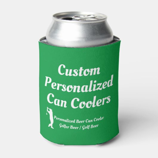 Golfer Beer Gift Idee | Personalisiertes Bier Dosenkühler (Kanne Vorderseite)