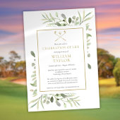 Golfer Beerdigung von Lebensgrün Einladung