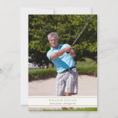 Golfer Beerdigung von Life Greenery Foto Einladung (Rückseite)