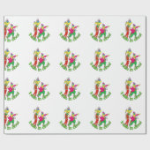 Golfer bekommt ein Loch in einem Geschenkpapier (Flach)