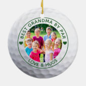 Golfer BEST GRANDMA NACH PAR Foto Custom Keramik Ornament (Hinten)
