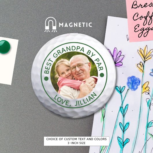 Golfer BEST GRANDPA NACH PAR Foto Custom Magnet