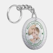 Golfer BEST VATER BY PAR Foto Personalisiert Schlüsselanhänger (Vorderseite links)