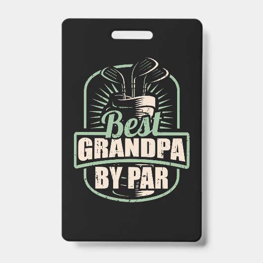 Golfer beste Opa nach Par Ausweis (Vorderseite)