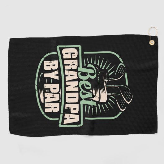 Golfer beste Opa nach Par Golfhandtuch (Horizontal)