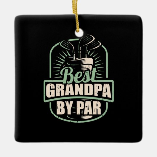 Golfer beste Opa nach Par Keramikornament (Vorderseite)
