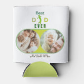 Golfer Bester Vater je Foto Collage Vatertag Dosenkühler (Vorderseite)