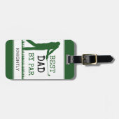 Golfer BESTER VATER NACH PAR Personalisiert Gepäckanhänger (Vorderseite horizontal)