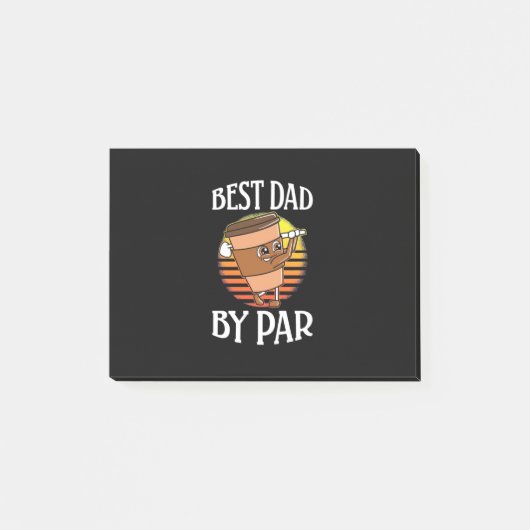 Golfer bester Vater nach Par Post-it Klebezettel (Vorderseite)