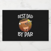 Golfer bester Vater nach Par Schaumweinetikett (Einzelnes Label)