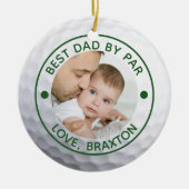 Golfer BESTER VATER PAR Foto Golf Ball Keramik Ornament (Vorne)