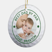 Golfer BESTER VATER PAR Foto Golf Ball Keramik Ornament (Links)