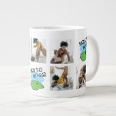 Golfer Bester Vater Par Golf Pub 7 Foto Jumbo-Tasse (Vorderseite Rechts)