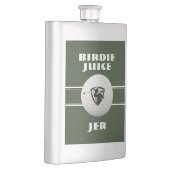 Golfer Birdie Spaß Sports Golf Game Mit Monogramm Flachmann (Rechts)