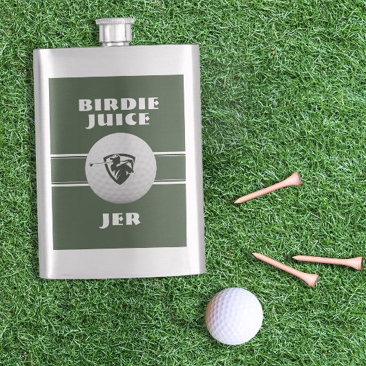 Golfer Birdie Spaß Sports Golf Game Mit Monogramm Flachmann