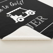 Golfer | Black Golf Cart Mit Monogramm Sports Sherpadecke (3/4)