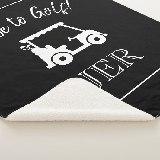 Golfer | Black Golf Cart Mit Monogramm Sports Sherpadecke (3/4)