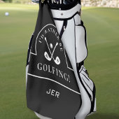Golfer Black Ich würde eher Golfing Mit Monogramm Golfhandtuch