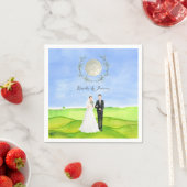 Golfer Braut und Bräutigam für Golfer Hochzeit Par Serviette (Beispiel)