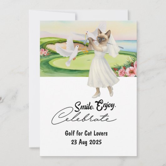 Golfer Bride Wedding Bachelorette für Liebhaber de Einladung (Vorderseite)