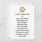 Golfer Bride Wedding Bachelorette für Liebhaber de Einladung (Rückseite)