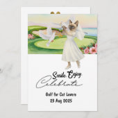 Golfer Bride Wedding Bachelorette für Liebhaber de Einladung (Vorne/Hinten)
