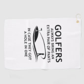 Golfer bringen immer ein zusätzliches Paar Golfhandtuch (Horizontal)