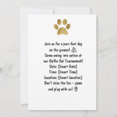 Golfer Cat Geburtstagsparty Einladung (Rückseite)