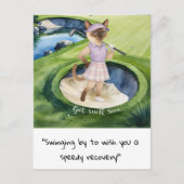 Golfer Cat Liebhaber kommen bald schnell wieder zu Postkarte (Vorderseite)