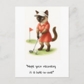 Golfer Cat Liebhaber kommen bald schnell wieder zu Postkarte (Vorderseite)