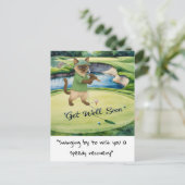 Golfer Cat Liebhaber kommen bald schnell wieder zu Postkarte (Stehend Vorderseite)