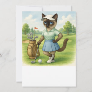Golfer Cat Turnier Einladung