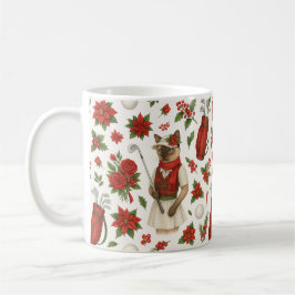 Golfer Cat Weibliche Weihnachten Thema für Tierlie Kaffeetasse