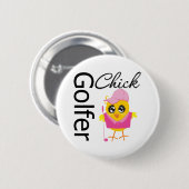 Golfer Chick Button (Vorne & Hinten)