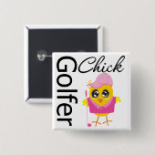 Golfer Chick Button (Vorne & Hinten)