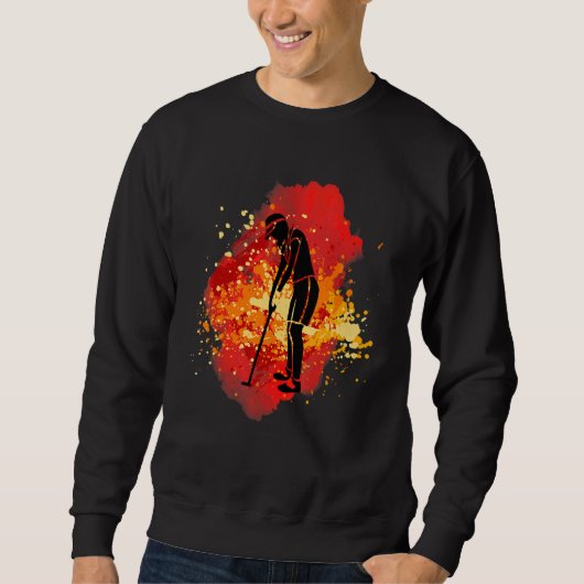 Golfer Chipping Sweatshirt (Vorderseite)