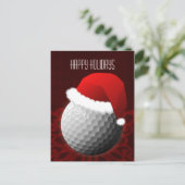 golfer Christmas Cards Feiertagspostkarte (Stehend Vorderseite)