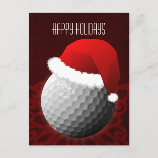 golfer Christmas Cards Feiertagspostkarte (Vorderseite)