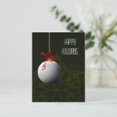 golfer Christmas Cards Feiertagspostkarte (Stehend Vorderseite)